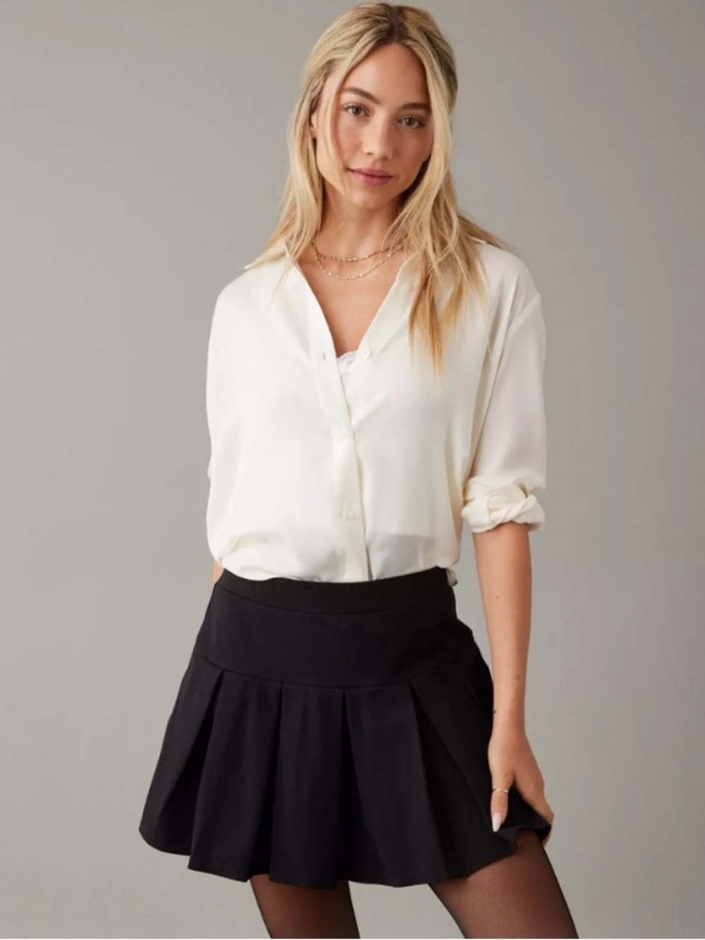 American Eagle It Knit Pleated Skort